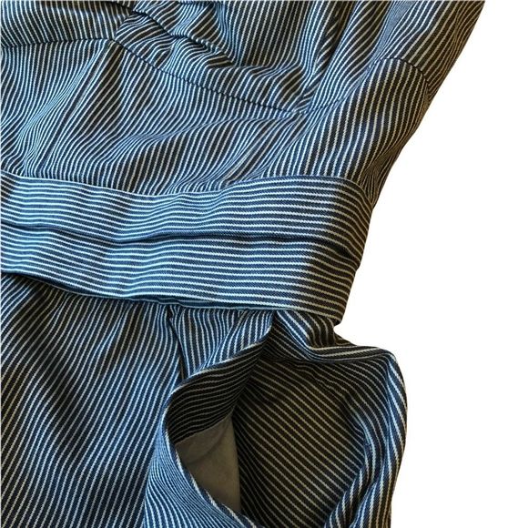 Aritzia Wilfred Free Denim & White Pin Stripe Mini Dress EUC - Picture 13 of 13